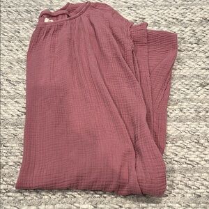 Mauve Textured Dress with pockets! Softest gauze, excellent quality